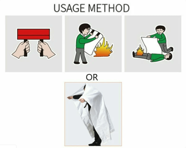 4 PACK FIRE BLANKET Fiberglass Hero Emergency Home Retardant Prepared 39''X39''
