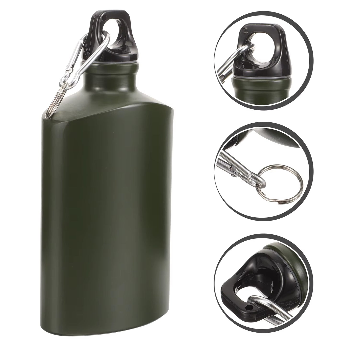 Portable Canteen Durable Flat Bottle Camping Water Canteen for Travel Flask Hiking Canteen Color Random Universal Camping Kettle