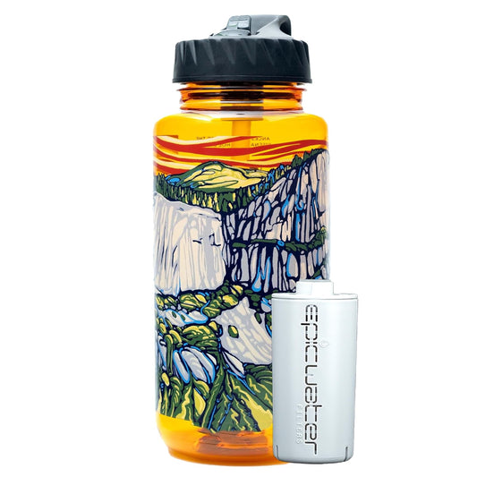 Nalgene OG Sustain Tritan USA Made Water Bottle and 75 Gallon Filter - Removes 99.99% of Water Impurities, 32Oz, Access Fund 2021