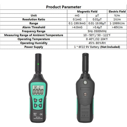 FUYI Radiation Dosimeter EMF Meter Electromagnetic Radiation Detector Household High Precision Wave Radiation Tester Monitor
