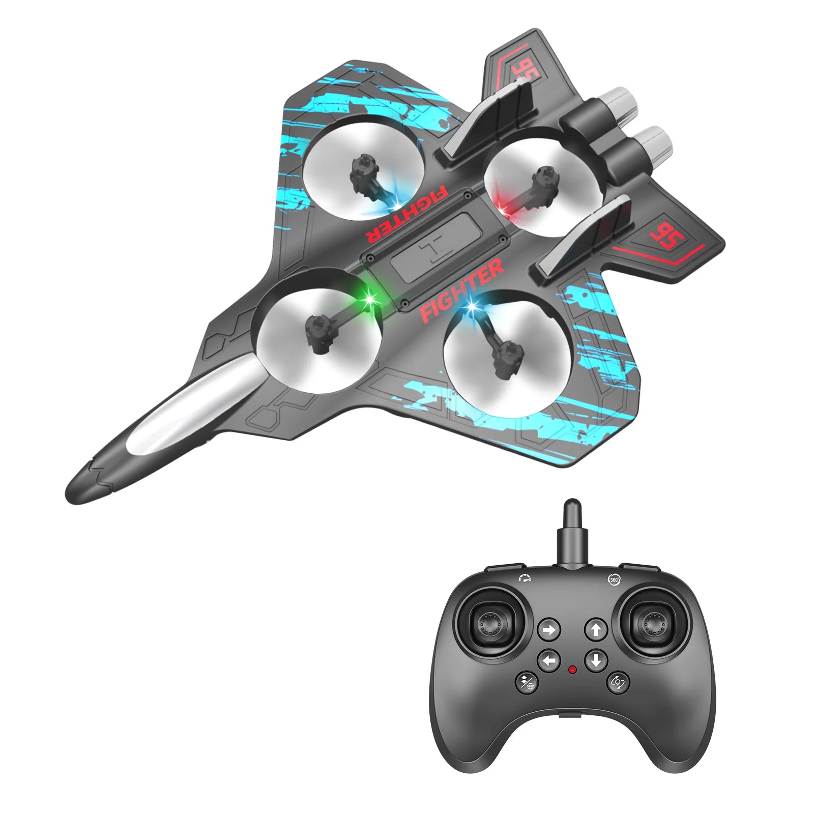Glider Flying Jet Plane Stunt Helicopter RC Hobby 2.4G  Remote Control Foam Fighter Airplane Toy with Lights