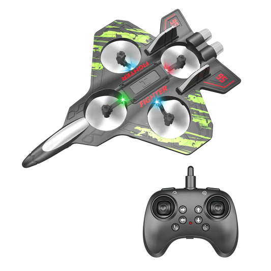 Glider Flying Jet Plane Stunt Helicopter RC Hobby 2.4G  Remote Control Foam Fighter Airplane Toy with Lights