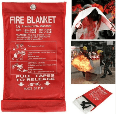 4 PACK FIRE BLANKET Fiberglass Hero Emergency Home Retardant Prepared 39''X39''