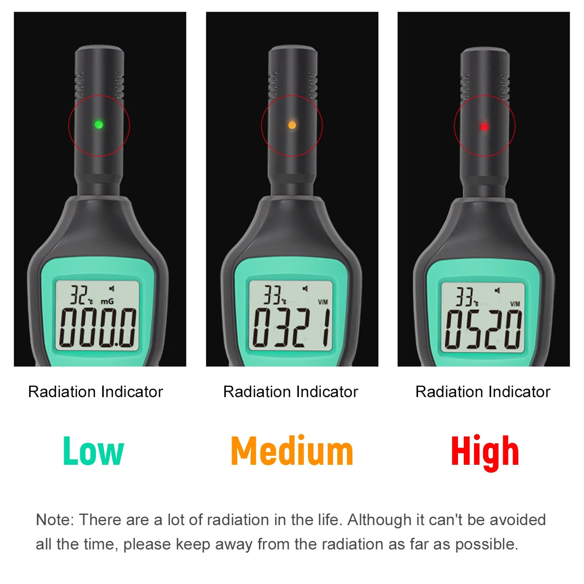 FUYI Radiation Dosimeter EMF Meter Electromagnetic Radiation Detector Household High Precision Wave Radiation Tester Monitor