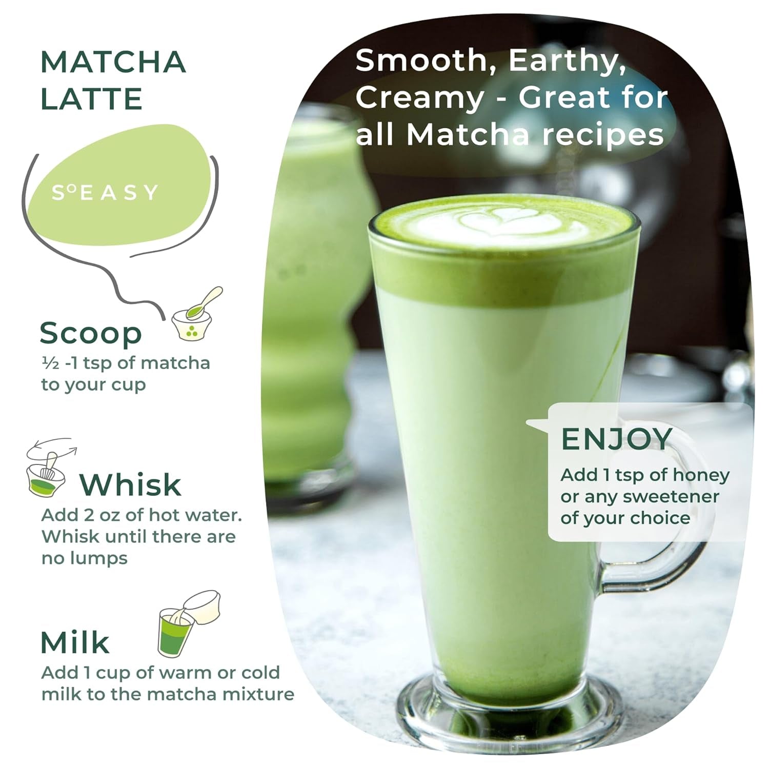 Matcha Powder from Japan, Organic Matcha Green Tea Powder, No Sugar Added Matcha Tea Powder for Matcha Latte, Japanese Green Tea Matcha - Premium Culinary Grade Te Matcha Organic - 3.5 Oz/ 100G - by