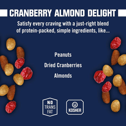 Kar’S Nuts Cranberry Almond Delight Trail Mix, 3 Oz Individual Snack Packs - Bulk Pack of 42, Gluten-Free Snack Mix