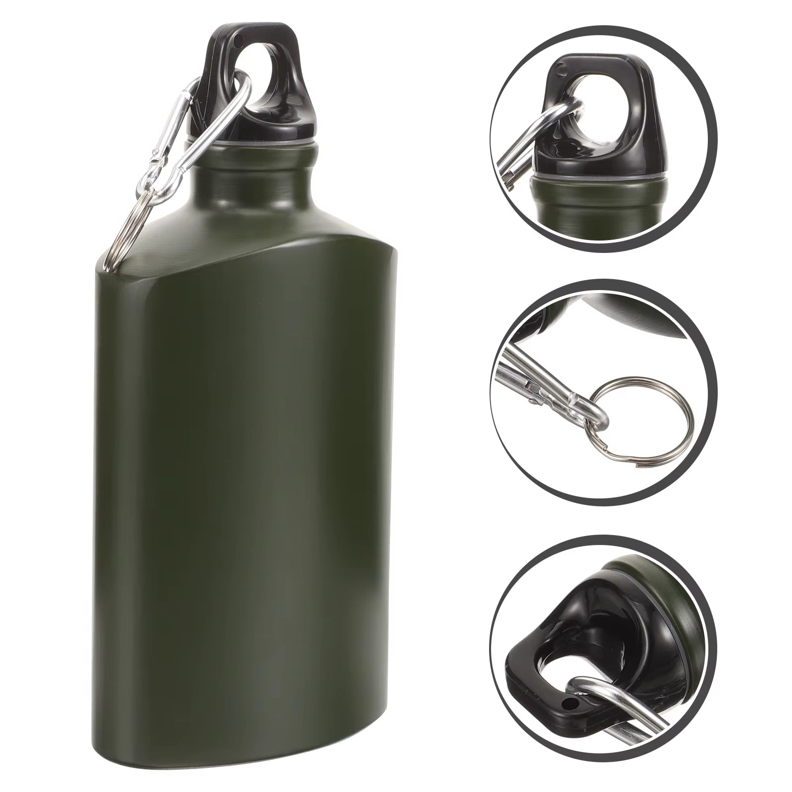 Portable Canteen Durable Flat Bottle Camping Water Canteen for Travel Flask Hiking Canteen Color Random Universal Camping Kettle