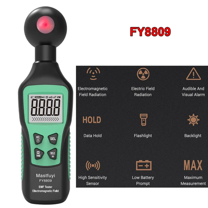 FUYI Radiation Dosimeter EMF Meter Electromagnetic Radiation Detector Household High Precision Wave Radiation Tester Monitor